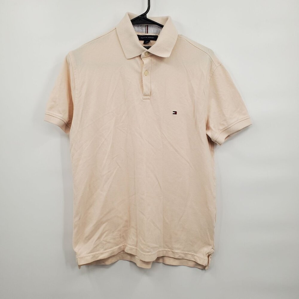 Tommy Hilfiger Collared Polo Shirt Men Size Small P Short Sleeve Regular Fit